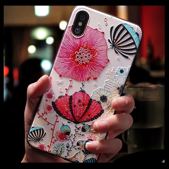 Accessories - iPhone X/XS/Max Floral Embossed Soft Case